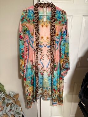 Aratta Multicolor Floral Kimono Jacket One Size